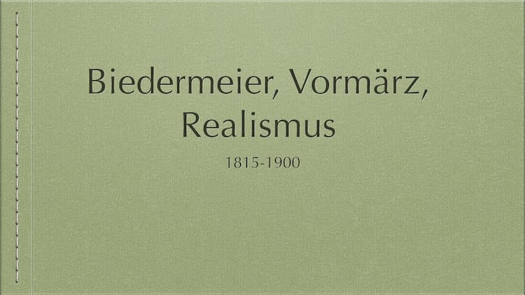 Know Biedermeier, Vormärz, Realismus Epochen Gedichte thumbnail