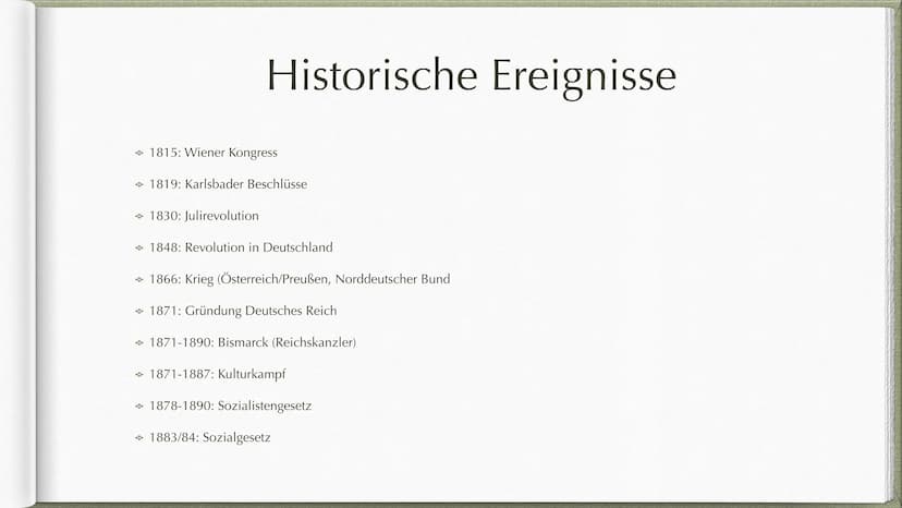 Biedermeier, Vormärz,
Realismus
1815-1900 → Historische Ereignisse
✰
Biedermeier
Vormärz
Realismus
Wichtige Personen
Werke
✰ Quellen
Inhalt 