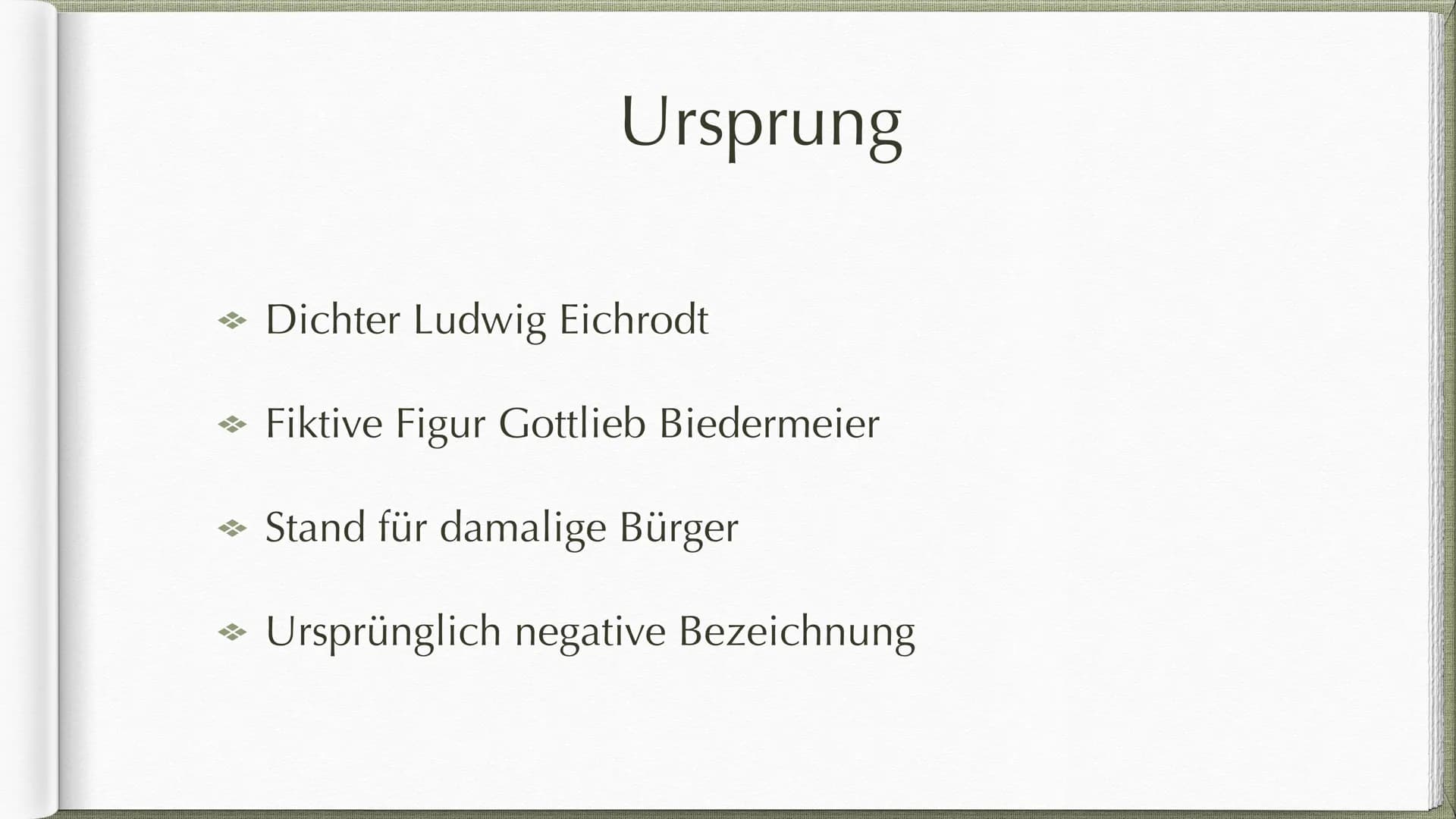 Biedermeier, Vormärz,
Realismus
1815-1900 → Historische Ereignisse
✰
Biedermeier
Vormärz
Realismus
Wichtige Personen
Werke
✰ Quellen
Inhalt 