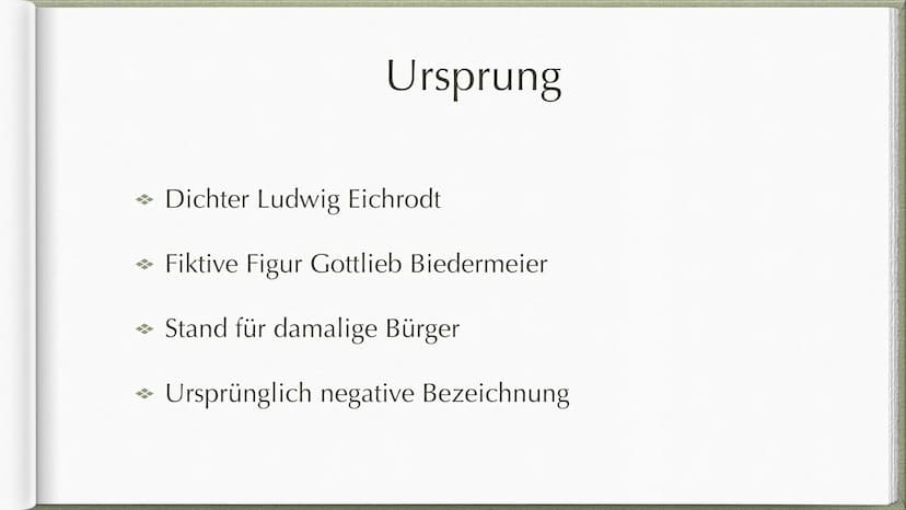 Biedermeier, Vormärz,
Realismus
1815-1900 → Historische Ereignisse
✰
Biedermeier
Vormärz
Realismus
Wichtige Personen
Werke
✰ Quellen
Inhalt 