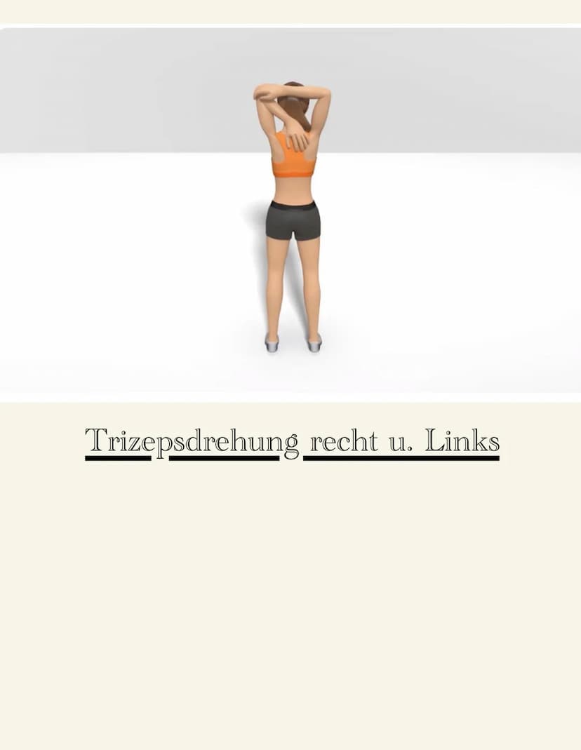 Zum Schluss noch ein bisschen Dehnen!!!
Dehnung im Stand (links u. Rechts) Wandsitzen
Anfänger:
Fortgeschritten: 40 Sekunden
Profi:
25 Sekun