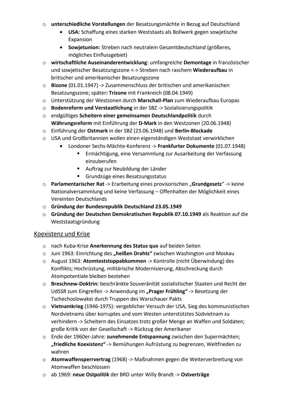 Q3.1 Der Kalte Krieg - stabile oder labile Weltordnung?
Blockbildung und Blockkonfrontation
O Anti-Hitler-Koalition -> Zweckbündnis zwischen