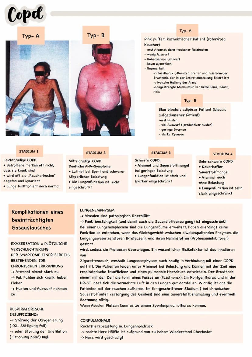 Copd
CHRONISCH
OBSTRUKTIVE
LUNGENERKRANKUNG
1. Einteilung von
Lungenerkrankung
Akut
(BRONCHITIS)
Definition
Chronische Bronchitis:
Husten un