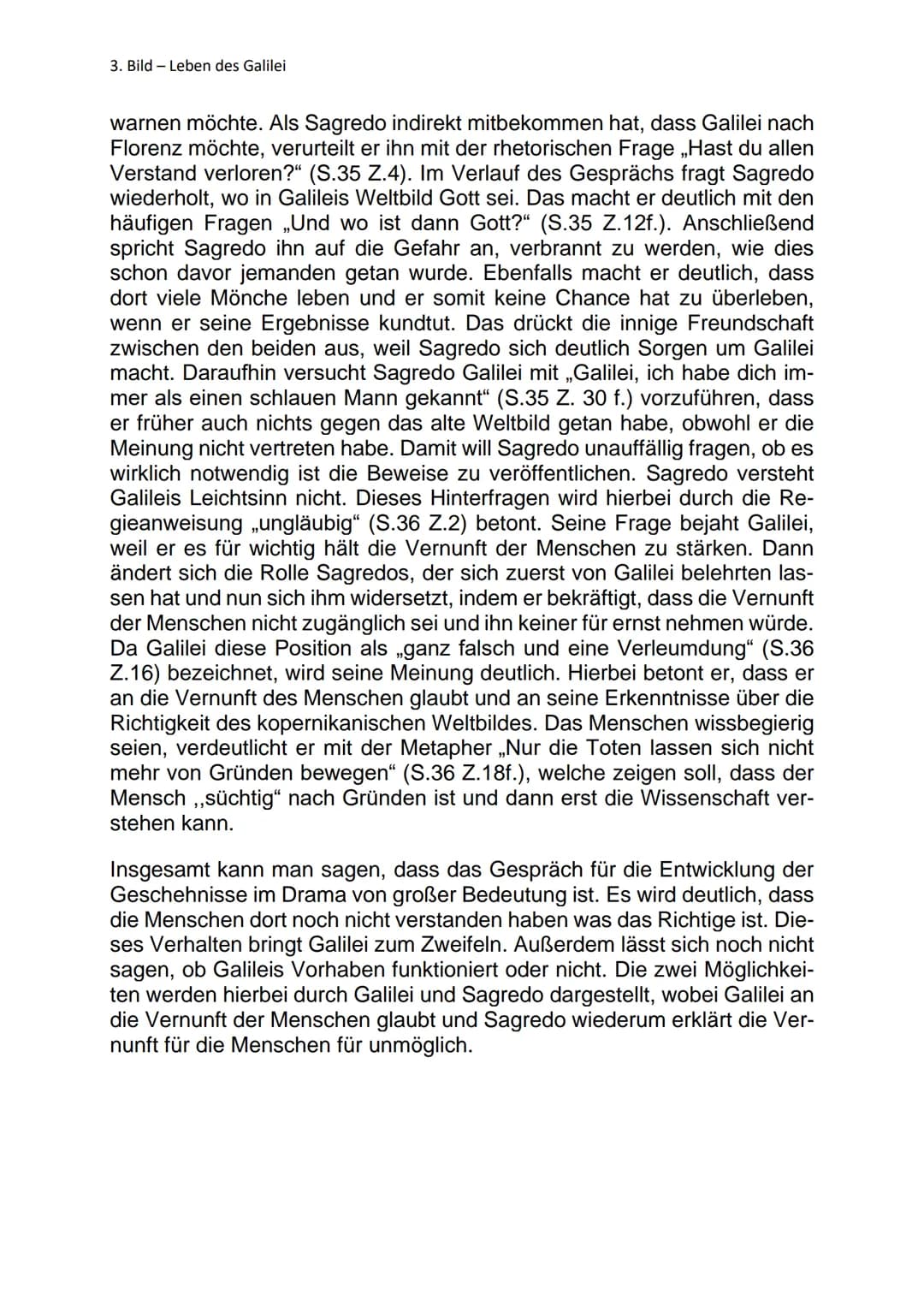 3. Bild - Leben des Galilei
Das Drama „Leben des Galilei" von Bertolt Brecht aus dem Jahr
1955/1956 thematisiert den Konflikt zwischen der K