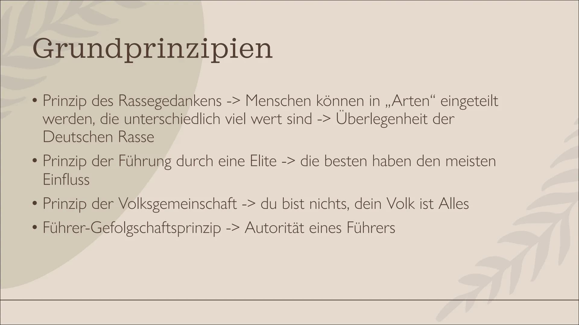 Erziehung im
Nazionalsozialismus Inhalt
Grundprinzipien
Erziehungsgrundsätze
Gebrauchspädagogik
Hj& BDM
Leitmotive
Schule im Nationalsoziali