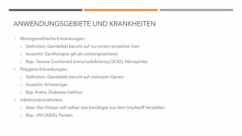 GENTHERAPIE
BIOLOGIE LK INHALTSVERZEICHNIS
1.0 Allgemeines
O
O
2.0 Methoden der Gentherapie
2.1 Somatische Gentherapie
O
O
O
1.1 Vorwissen
1