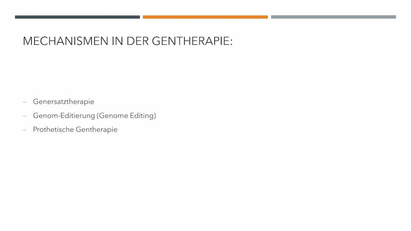 GENTHERAPIE
BIOLOGIE LK INHALTSVERZEICHNIS
1.0 Allgemeines
O
O
2.0 Methoden der Gentherapie
2.1 Somatische Gentherapie
O
O
O
1.1 Vorwissen
1