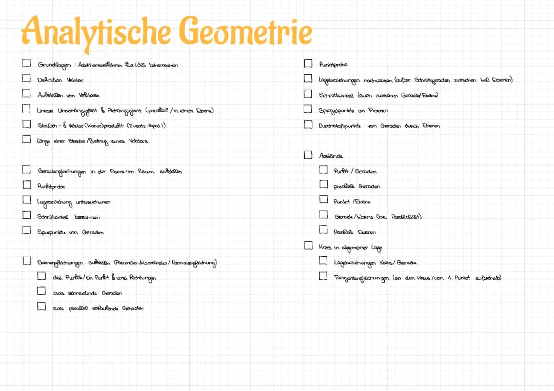 Analytische Geometrie 