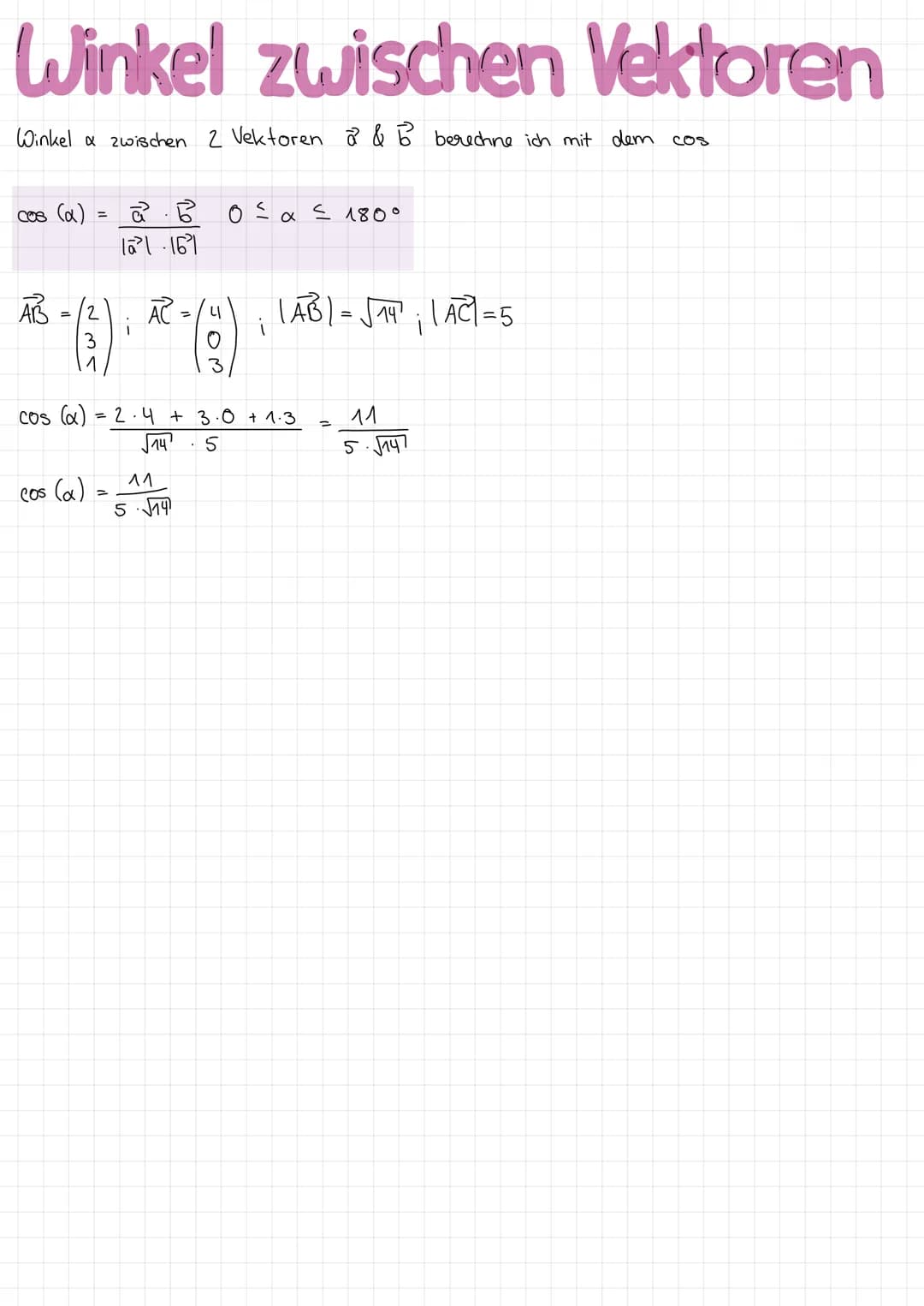 Analytische Geometrie
Grundlagen
Definition Vektor
Aufstellen von Vektoren
: Additionsverfahren für LGS beherrschen
Lineare Unabhängigkeit &