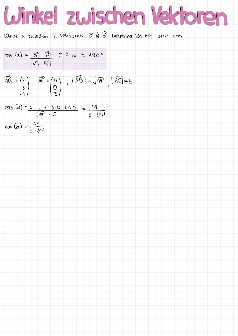 Analytische Geometrie
Grundlagen
Definition Vektor
Aufstellen von Vektoren
: Additionsverfahren für LGS beherrschen
Lineare Unabhängigkeit &