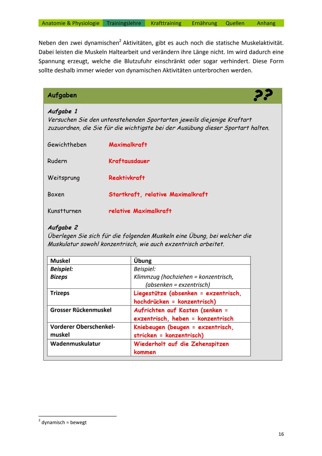 Sport Lernzettel
MODUL 0: WAS IST FITNESS?
FITNESS
Fitness beschreibt einen Zustand, der die körperliche Leistungsfähigkeit bzw. die Entwick