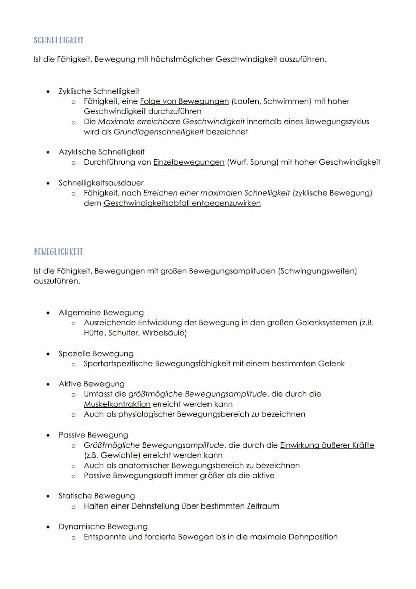 Sport Lernzettel
MODUL 0: WAS IST FITNESS?
FITNESS
Fitness beschreibt einen Zustand, der die körperliche Leistungsfähigkeit bzw. die Entwick