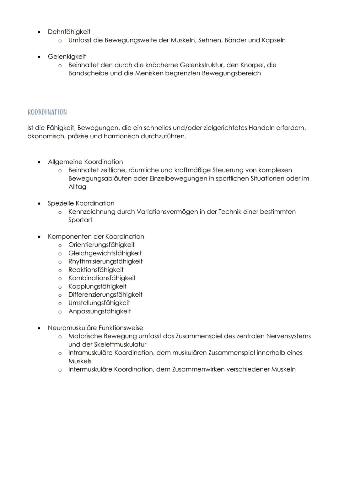 Sport Lernzettel
MODUL 0: WAS IST FITNESS?
FITNESS
Fitness beschreibt einen Zustand, der die körperliche Leistungsfähigkeit bzw. die Entwick