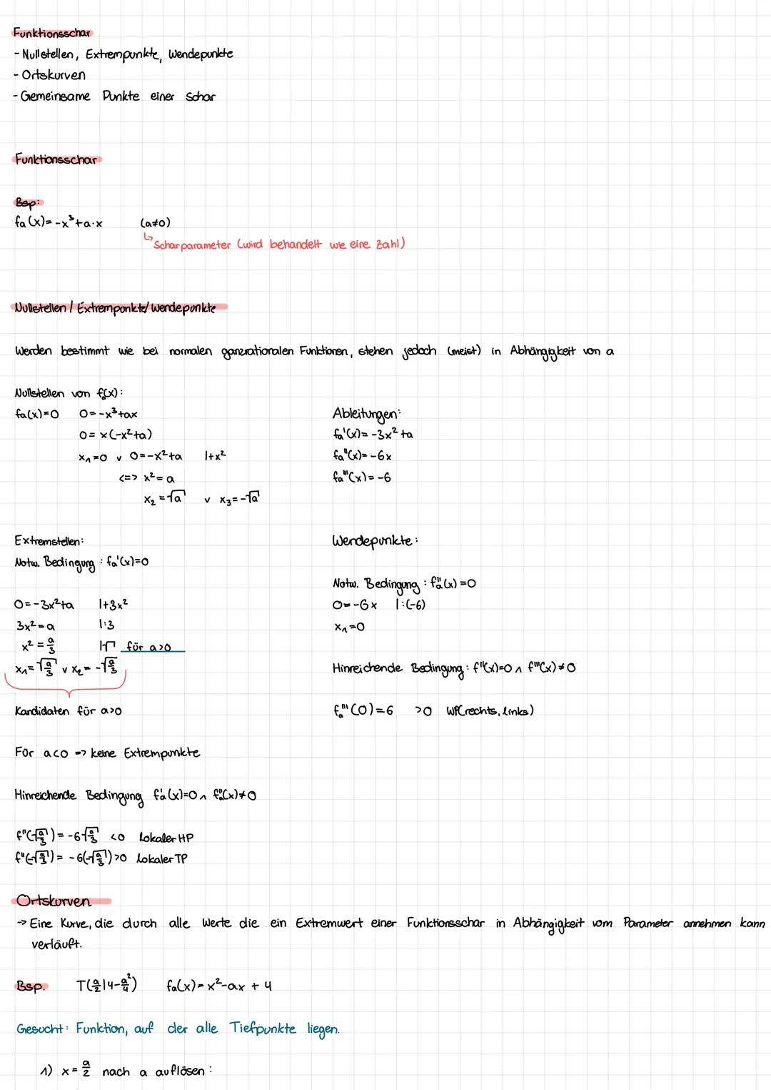 Funktionsschar
-Nullstellen, Extrempunkte, Wendepunkte
- Ortskurven
- Gemeinsame Punkte einer Schar

Funktionsschar

Bop:
$f_a (x)=-x^3+a\cd