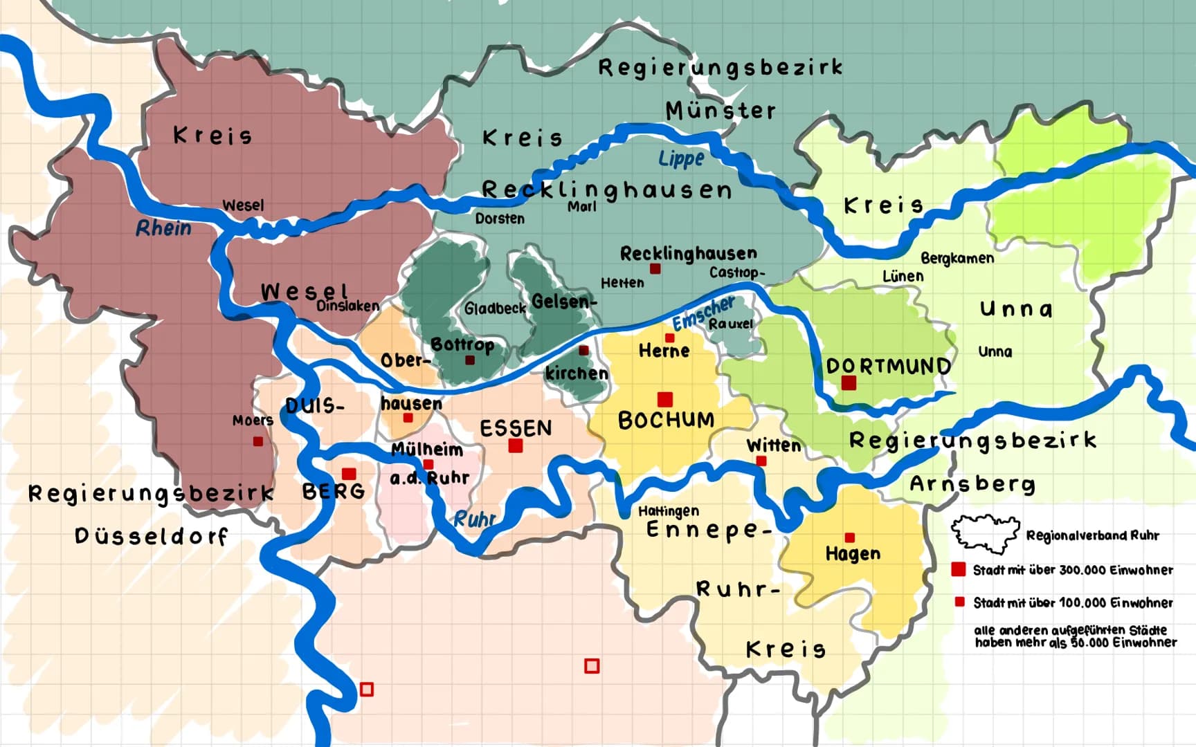 Baum-und Strukturwandel eines Altindustriegebietes-
bas Ruhrgebiet (S.58/59)
Lokalisieren Sie das Ruhrgebiet mit einer geeigneten Atlaskarte