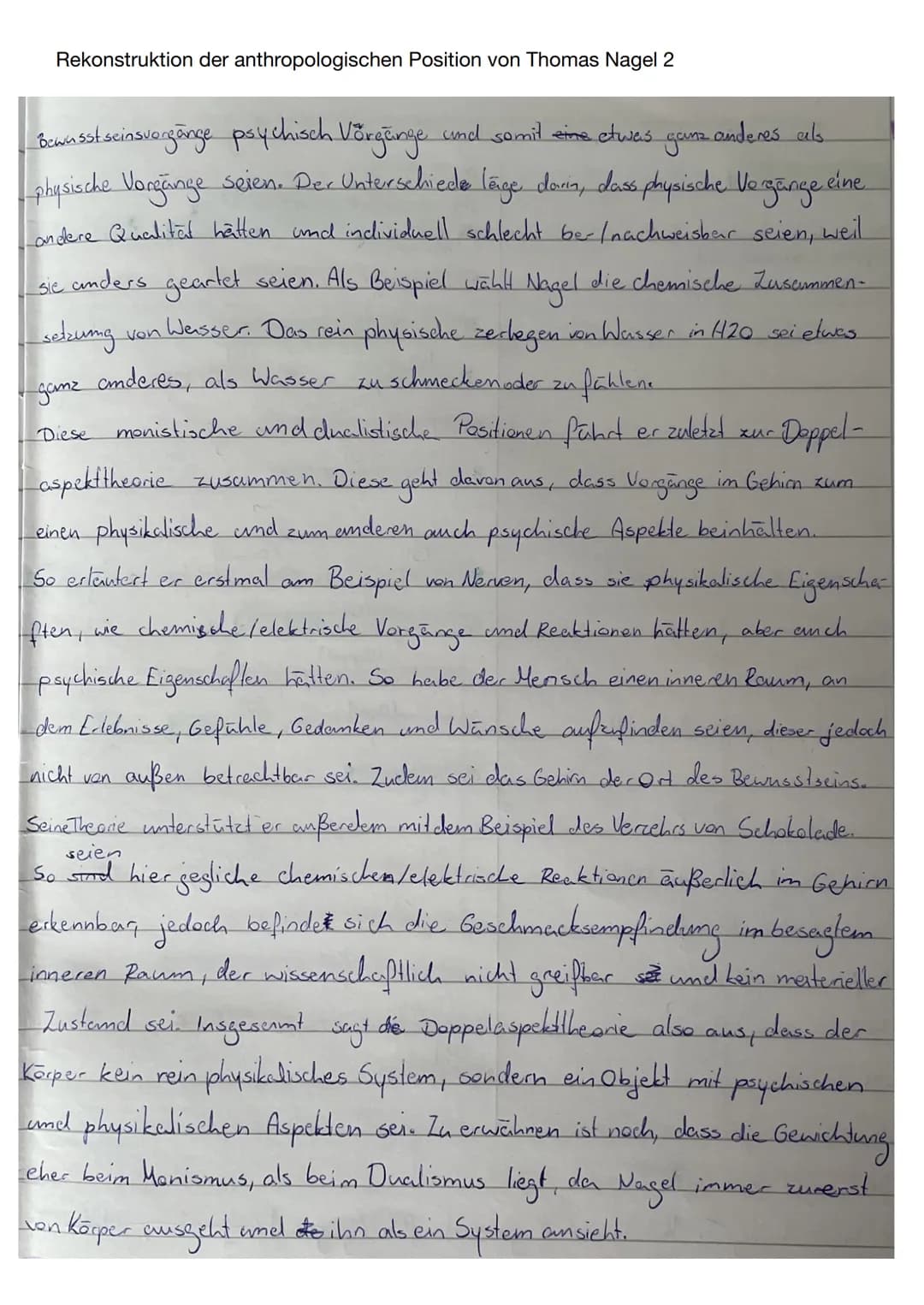 Rekonstruktion der anthropologischen Position von Thomas Nagel 1
antropologischen
Rekonstruktion der philosophischen Position von Thomas Nag