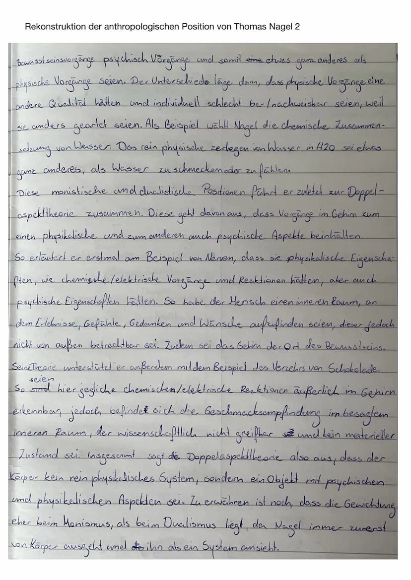 Rekonstruktion der anthropologischen Position von Thomas Nagel 1
antropologischen
Rekonstruktion der philosophischen Position von Thomas Nag