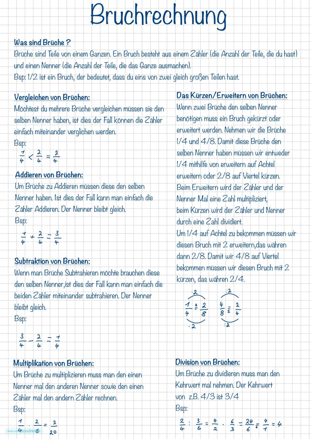Mathe-Bruchrechnung 
