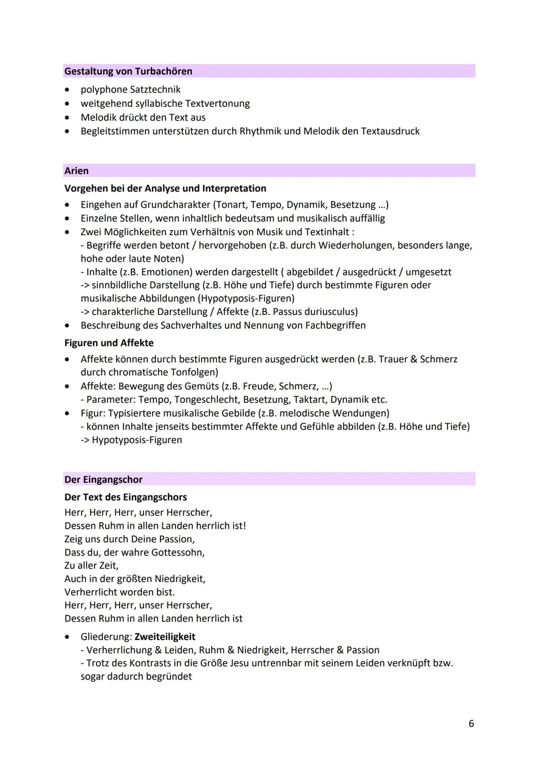 Bach - Johannes Passion
Formen der Passion
Rezitativ: Erzählung der Handlung (oft Evangelist)
-> Solist mit Basso Continuo; solistischer ins