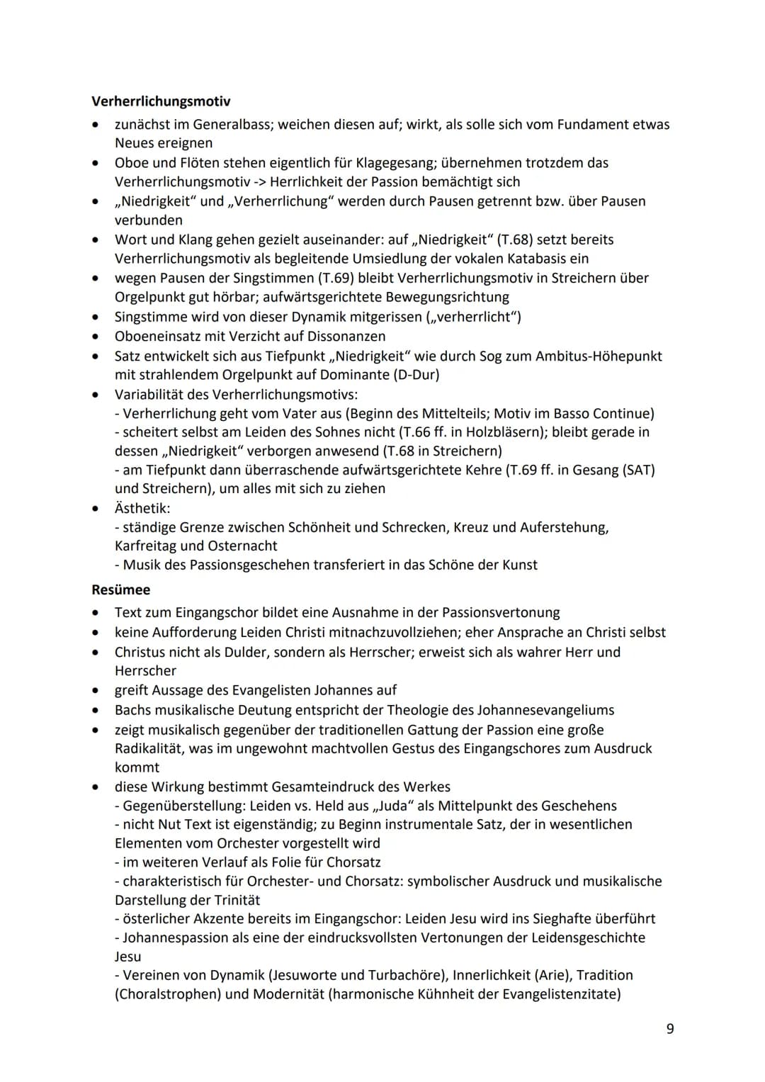 Bach - Johannes Passion
Formen der Passion
Rezitativ: Erzählung der Handlung (oft Evangelist)
-> Solist mit Basso Continuo; solistischer ins