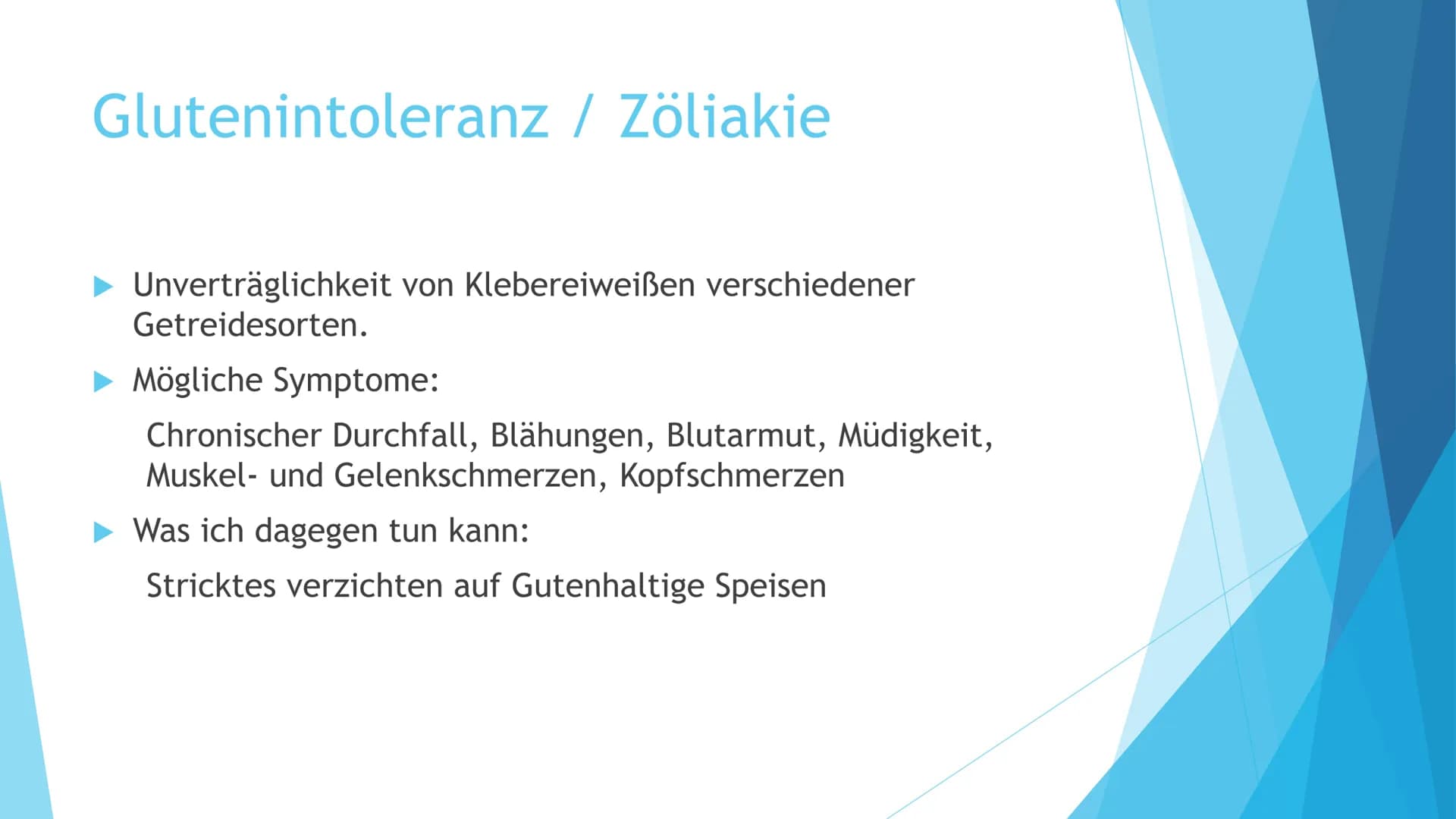 Lebensmittelunverträglichkeit Fructoseintoleranz
► Fructose wird durch ein eingeschränktes Transportsystem im
Dünndarm nicht ausreichend Auf
