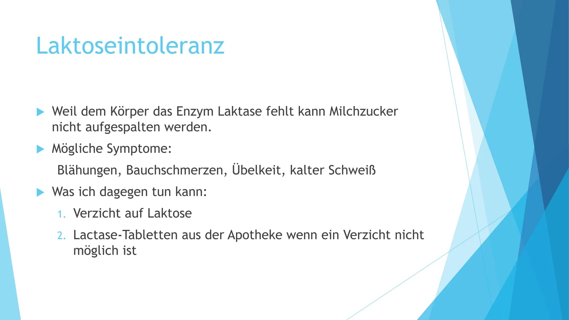 Lebensmittelunverträglichkeit Fructoseintoleranz
► Fructose wird durch ein eingeschränktes Transportsystem im
Dünndarm nicht ausreichend Auf