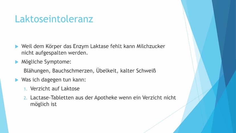 Lebensmittelunverträglichkeit Fructoseintoleranz
► Fructose wird durch ein eingeschränktes Transportsystem im
Dünndarm nicht ausreichend Auf