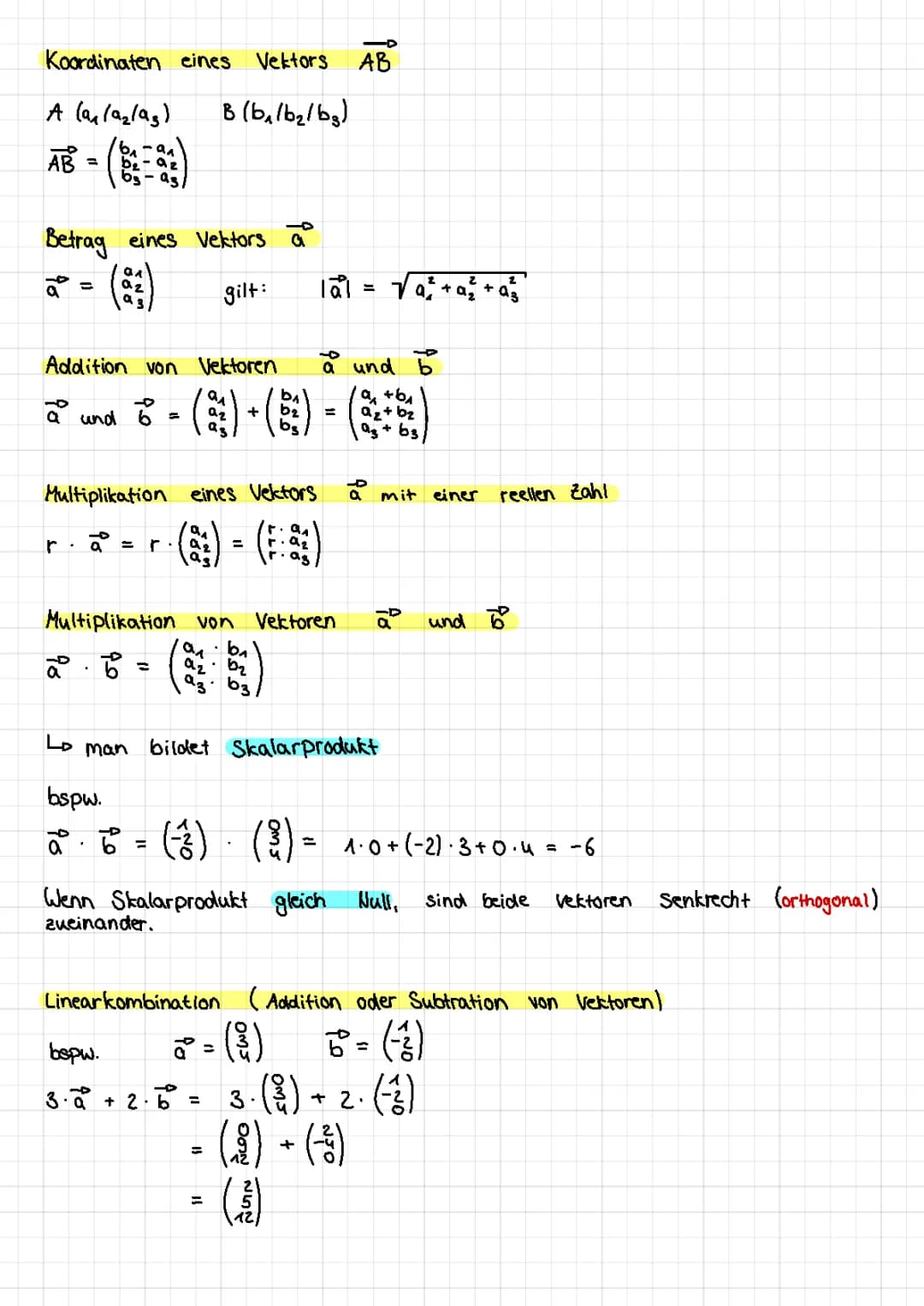 Mathe Vektoren