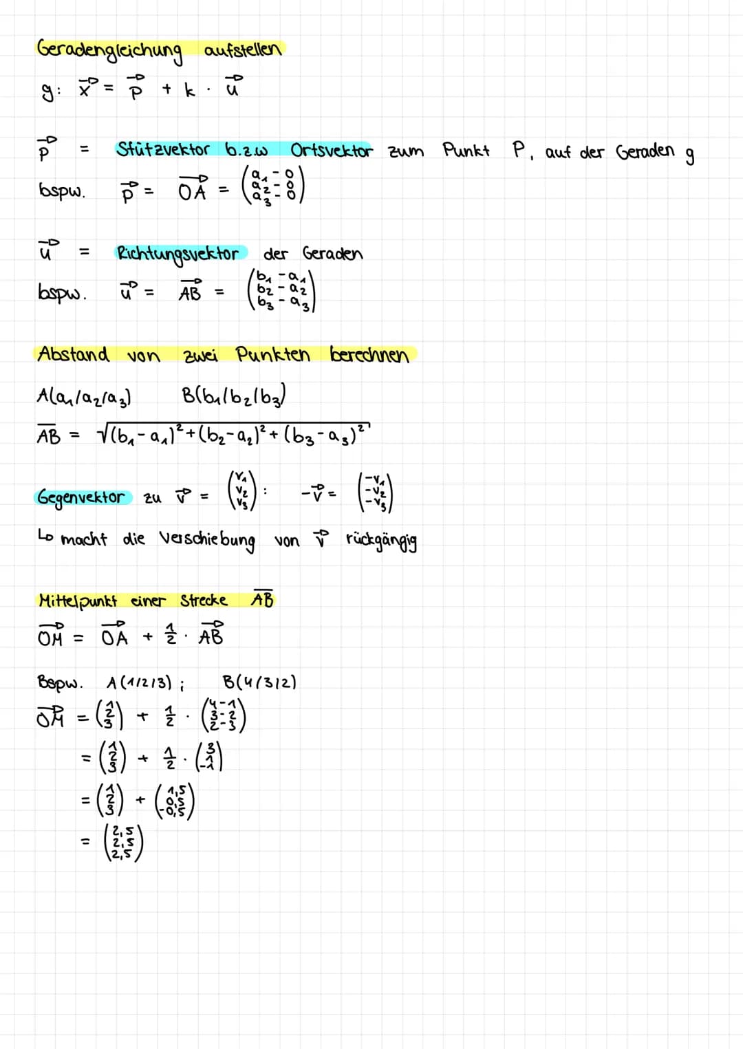 Koordinaten eines Vektors AB
B (b₁/b₂/b3)
A (an/a₂/93)
AB = (82-83)
az
Betrag eines Vektors a
gilt:
a =
Addition von Vektoren
a₁
az
93
a und