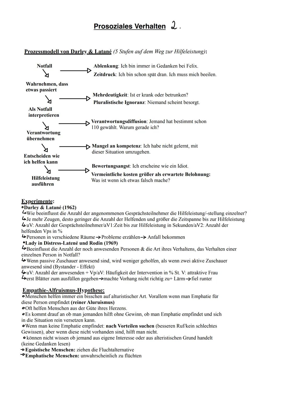 Prosoziales Verhalten 1.
Prosoziales Verhalten:
• nicht als Organisation, sondern als Einzelperson
• Was gutes tun oder einer Person eine Wo