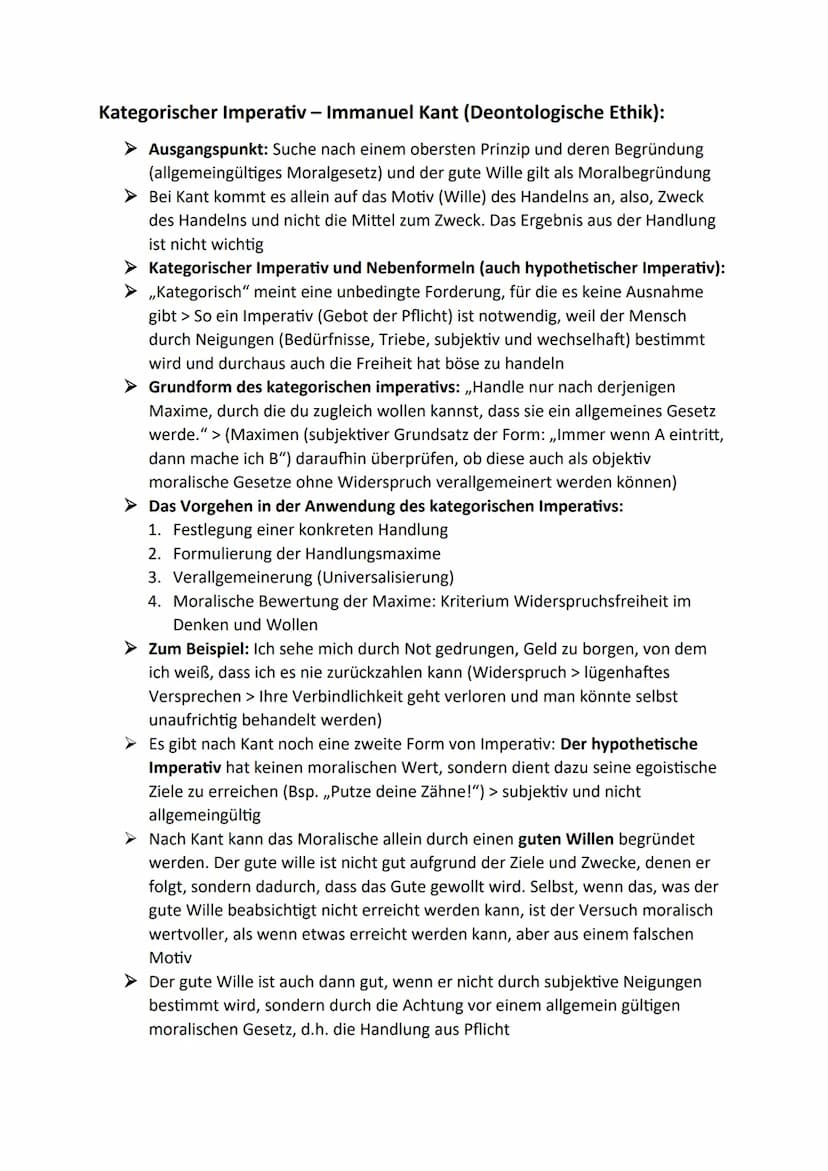 Einleitung:
Ethik: Wissenschaft, die sich mit Moral/Moralität beschäftigt (untersucht z. B. die
Kriterien, die einer Handlung zugrunde liege