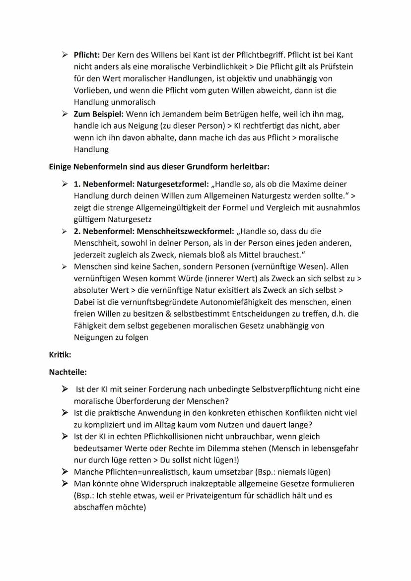 Einleitung:
Ethik: Wissenschaft, die sich mit Moral/Moralität beschäftigt (untersucht z. B. die
Kriterien, die einer Handlung zugrunde liege