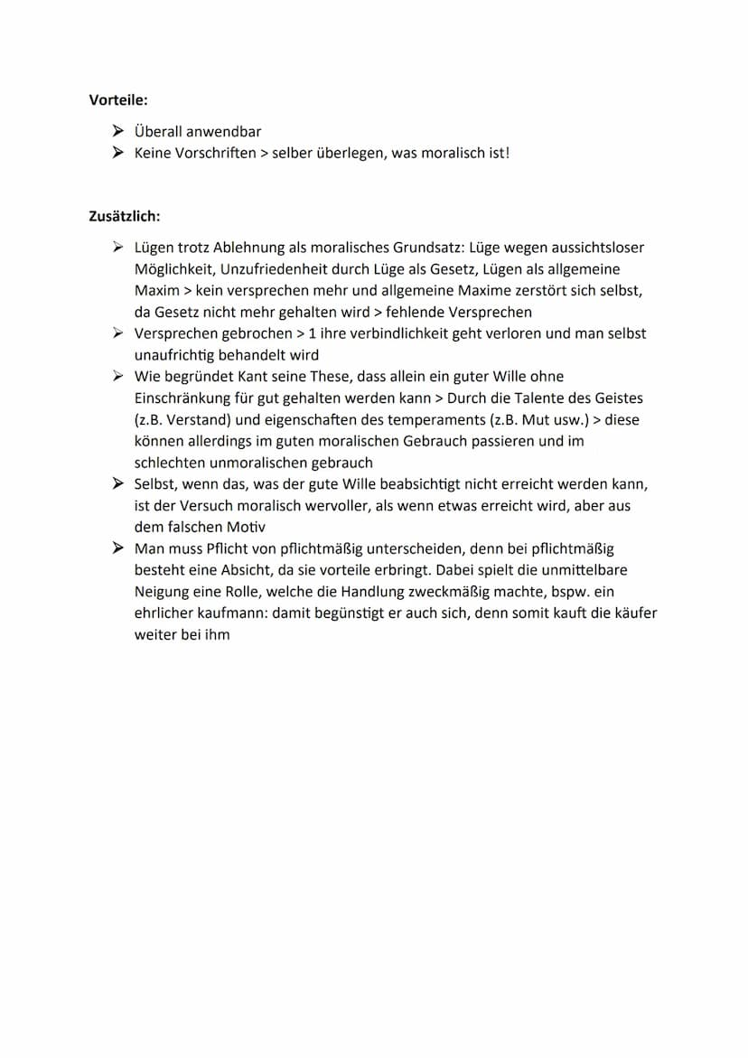 Einleitung:
Ethik: Wissenschaft, die sich mit Moral/Moralität beschäftigt (untersucht z. B. die
Kriterien, die einer Handlung zugrunde liege