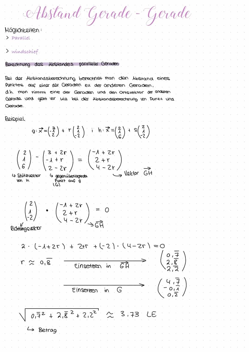 Skalar produkt
Basis wissen
3. b = a₁ b₁ + a₂ b₂ + 23 63.
Bsp.:
(1)-(1)-
länge bzw. Betrag eines Vektors
161=
IPOI
=
cos (x) =
Bsp..
Basiswi