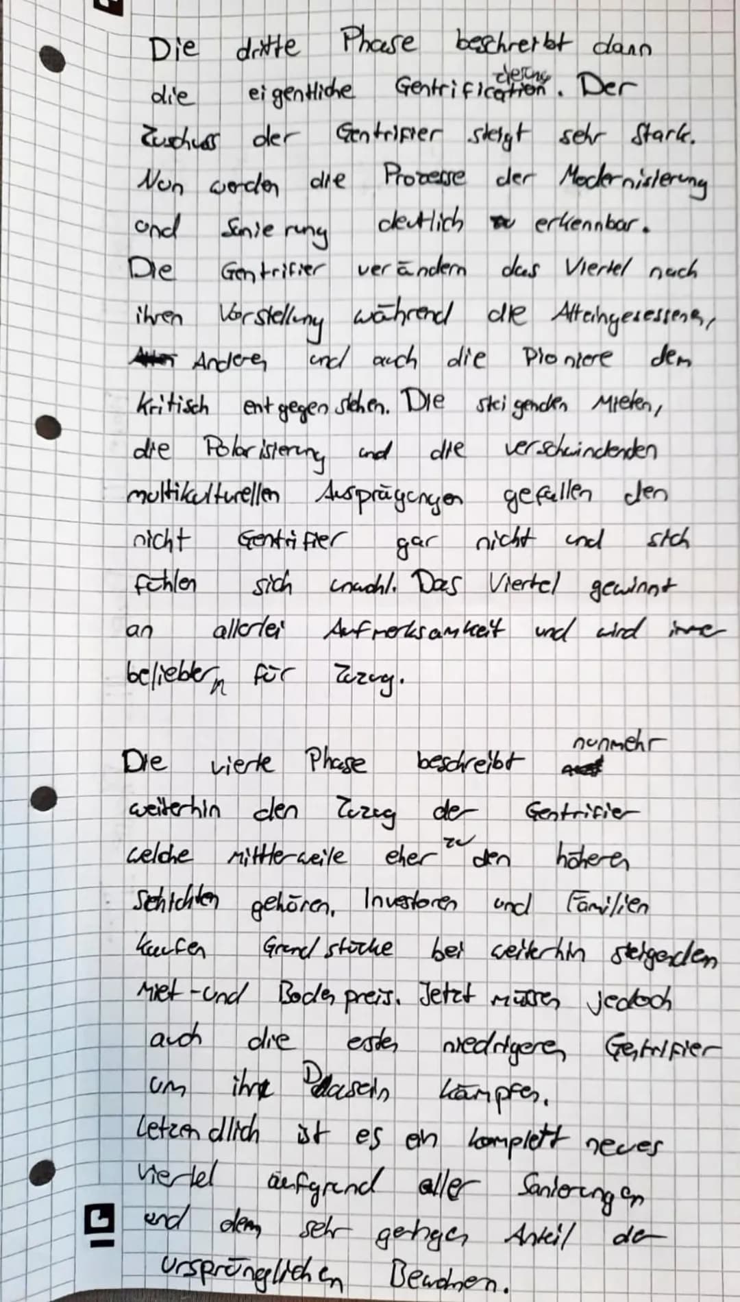 Als Grundlage for die erste Phase
des a Phasen modelles der Gantrifizioung
dient eln eher herunter gekammenes
Wohnviertel. Hier wohnen veres