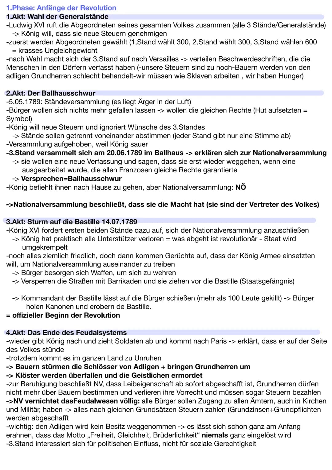 Ursachen:
-allgemein
-König, Adel + Vertreter der Kirche lebten im Luxus
-> einfache Bevölkerung (sehr arm) musste für Reichen arbeiten und 