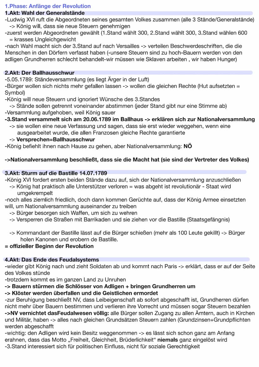 Ursachen:
-allgemein
-König, Adel + Vertreter der Kirche lebten im Luxus
-> einfache Bevölkerung (sehr arm) musste für Reichen arbeiten und 