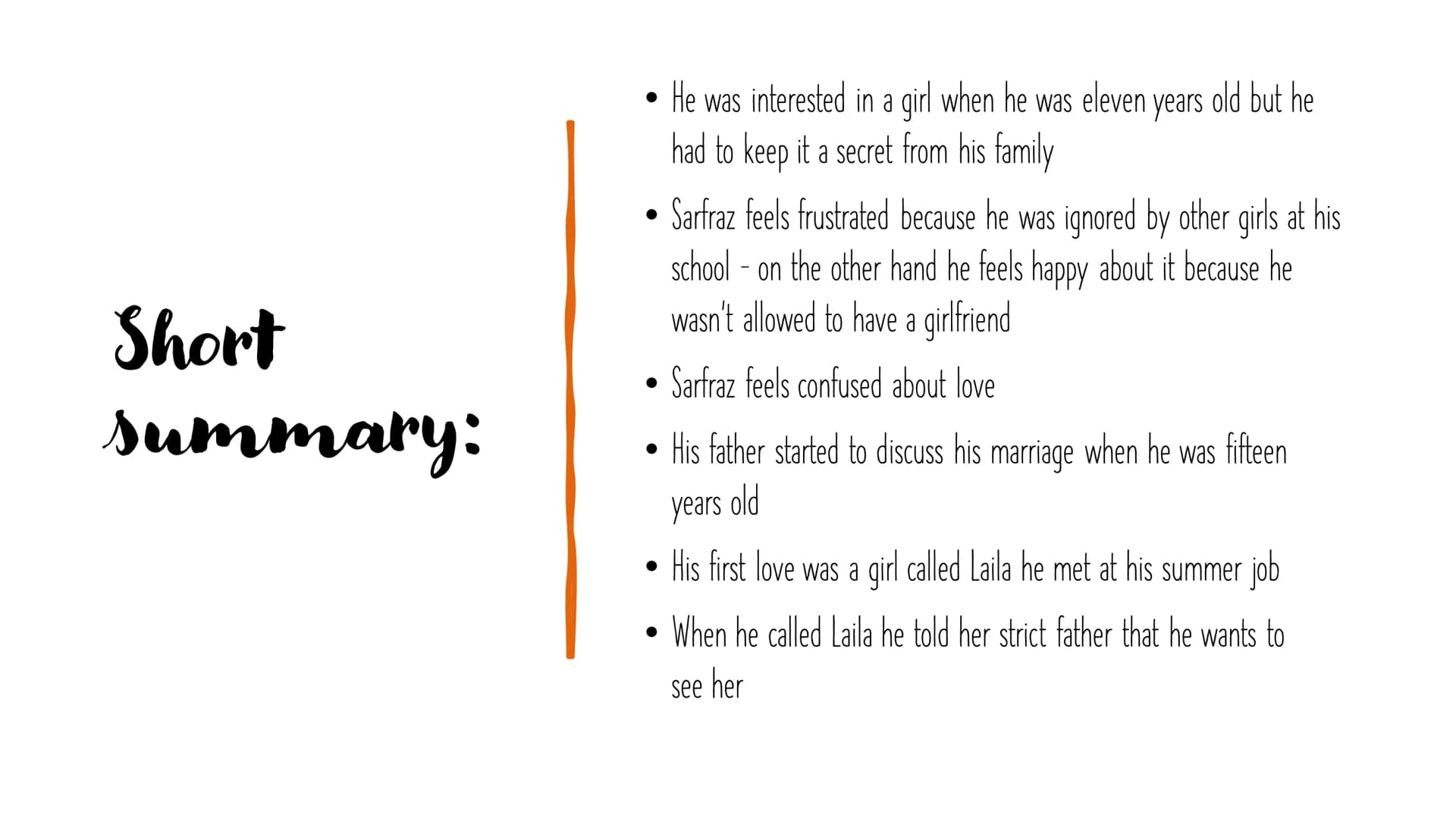 Chapter 6:
Better Days
Kristine Hensel Sarfraz and
relationships
His parents want him to have an arranged
marriage and to find a respectable