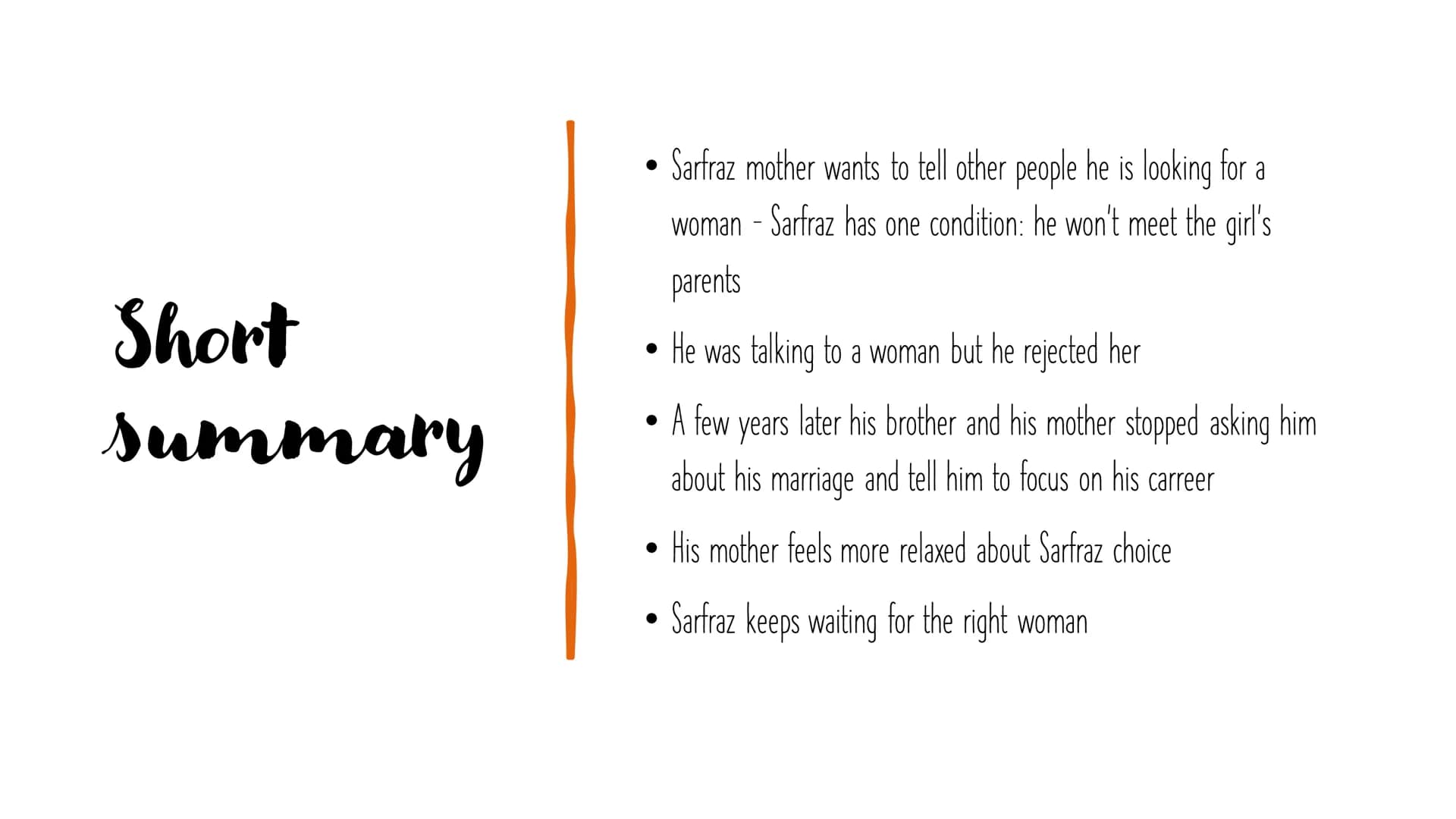Chapter 6:
Better Days
Kristine Hensel Sarfraz and
relationships
His parents want him to have an arranged
marriage and to find a respectable