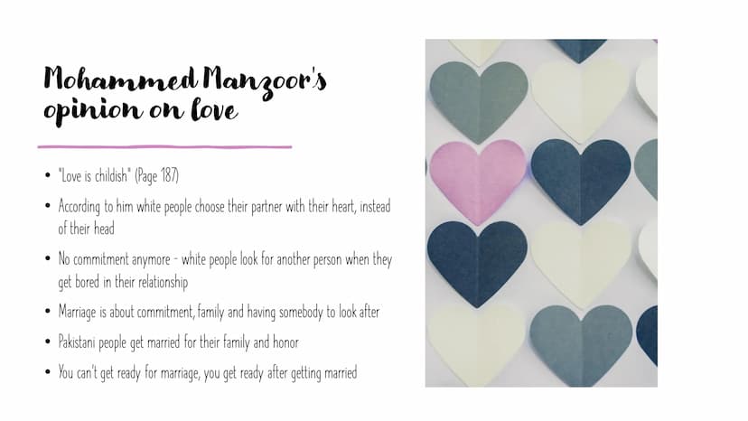 Chapter 6:
Better Days
Kristine Hensel Sarfraz and
relationships
His parents want him to have an arranged
marriage and to find a respectable