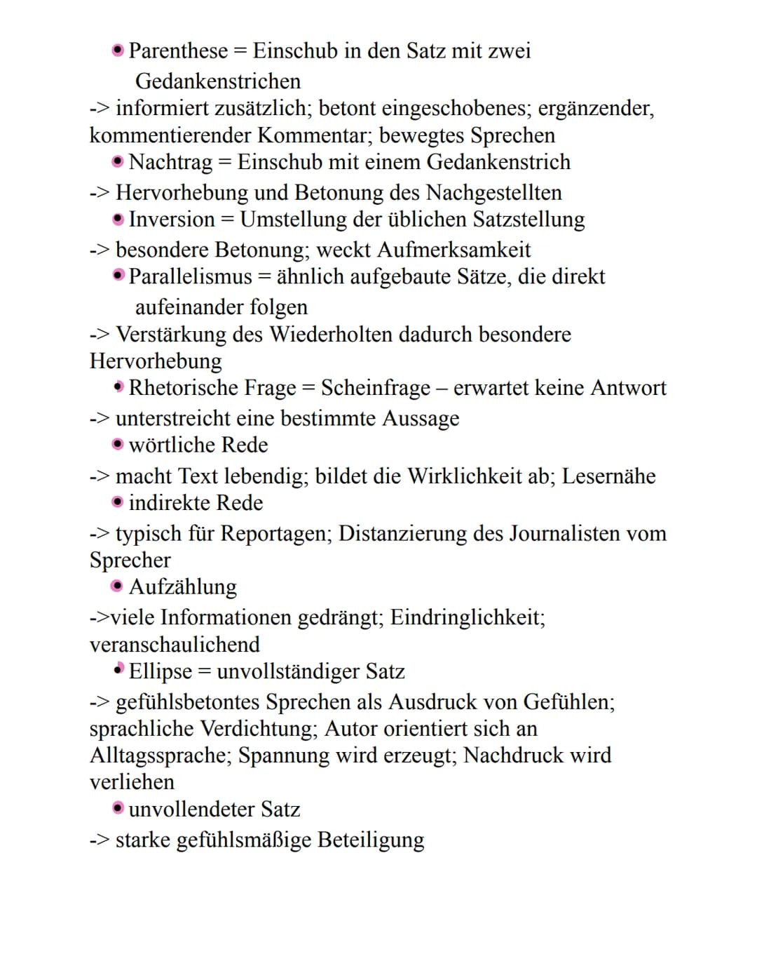 Satzarten
SATZEBENE
Ausrufesätze
-> Aussage wird besonderer Nachdruck verliehen/besonders
betont; Gefühl wird verdeutlicht
Fragesatz
-> Lese