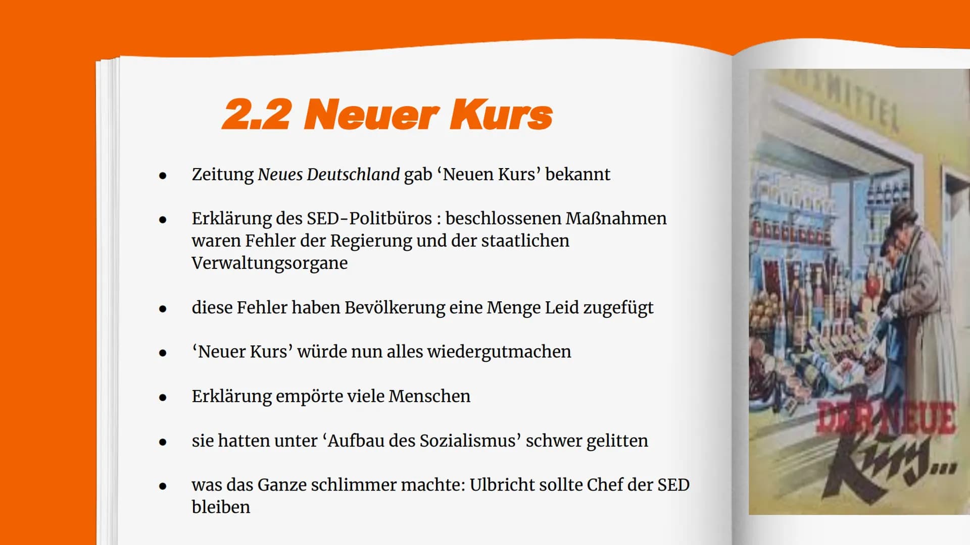 Volksaufstand 195
Aufstand gegen das DDR-Regime
Gliederung
1. Volksaufstand 1953
2. Hintergrund
2.1 Normerhöhung
2.2 Neuer Kurs
3. Verlauf -