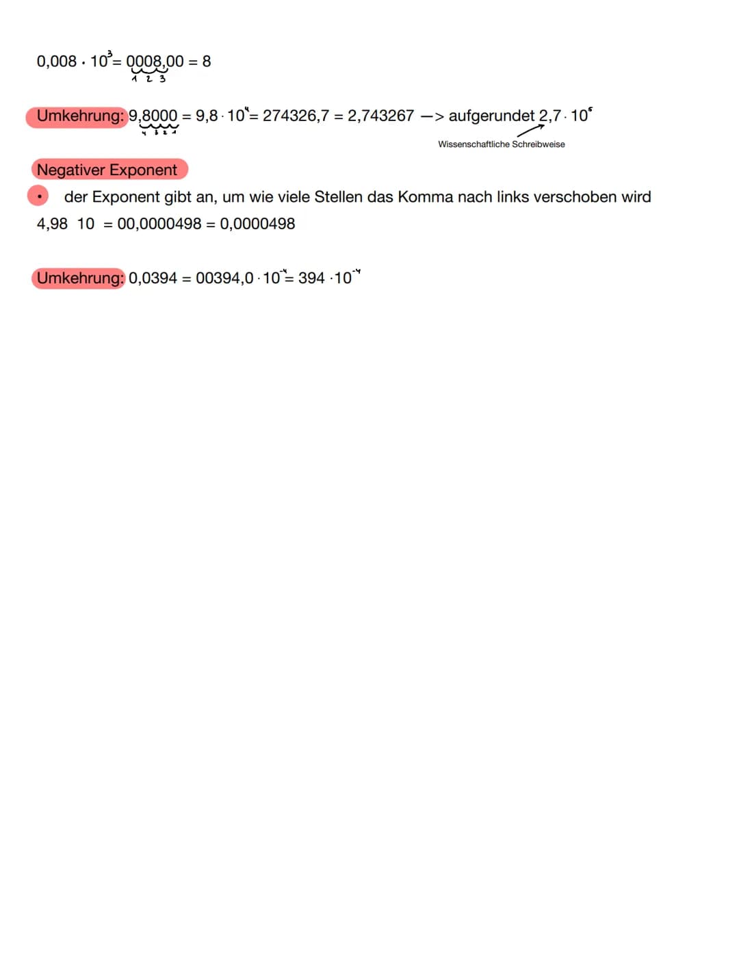 Zehnerpotens
Zehnerpotenzen sind Potenzen mit der basis 10 und einer ganzen Zahl als Exponent.
x Exponent
10 =n
Basis = 10
Potenzwert
Wozu b