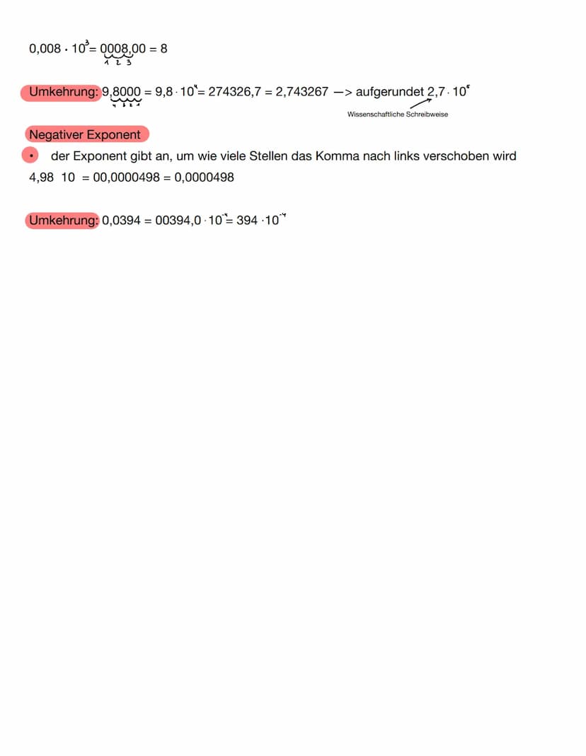 Zehnerpotens
Zehnerpotenzen sind Potenzen mit der basis 10 und einer ganzen Zahl als Exponent.
x Exponent
10 =n
Basis = 10
Potenzwert
Wozu b