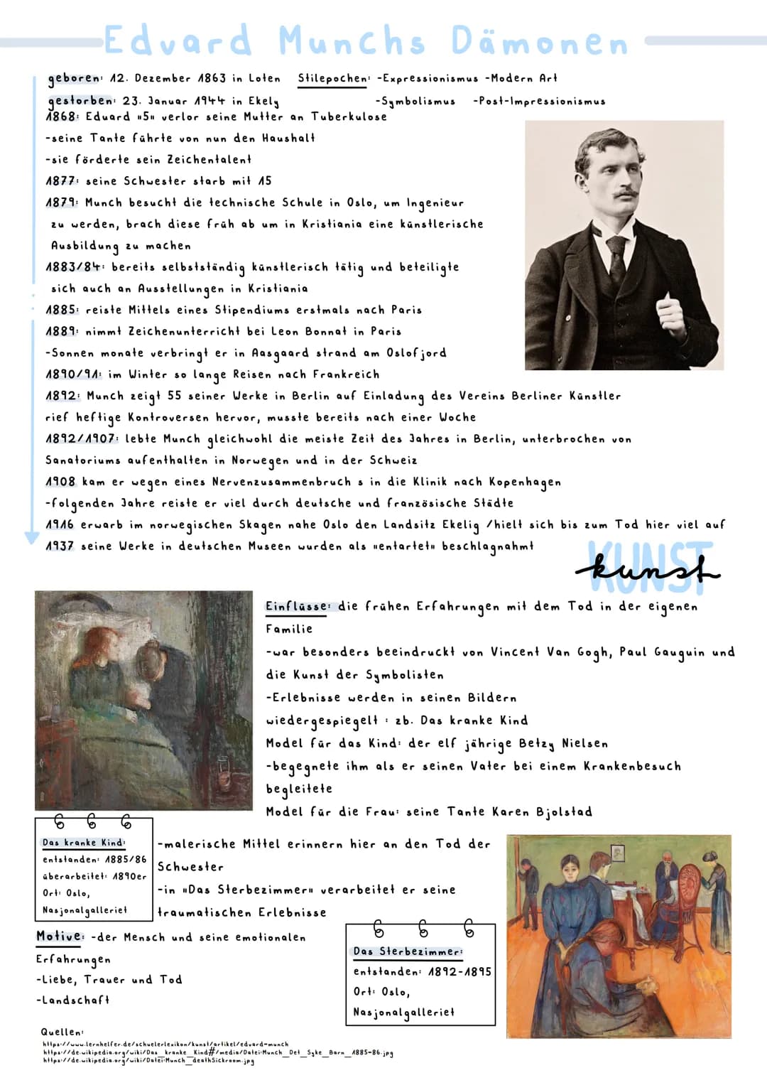 -Edvard
geboren: 12. Dezember 1863 in Loten Stilepochen -Expressionismus - Modern Art
gestorben: 23. Januar 1944 in Ekely
-Symbolismus -Post