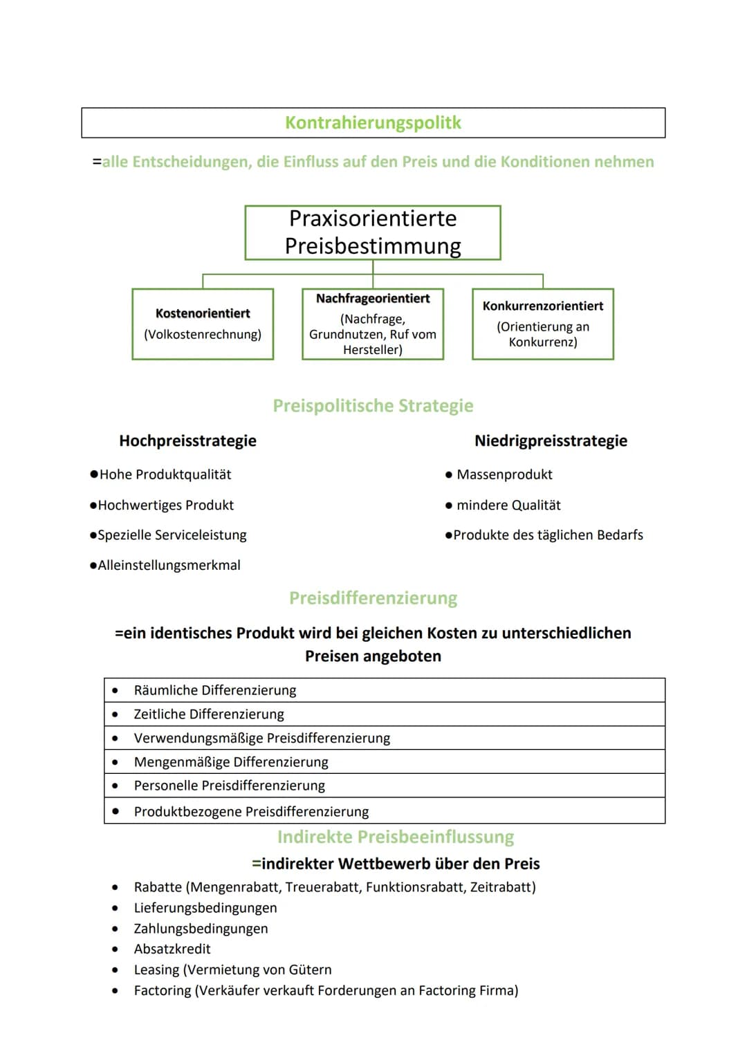 Marketing Mix (4 P's)
= Optimale Kombination und Gestaltung der absatzpolitischen Instrumente,
durch die der Absatz maximiert werden soll.
P