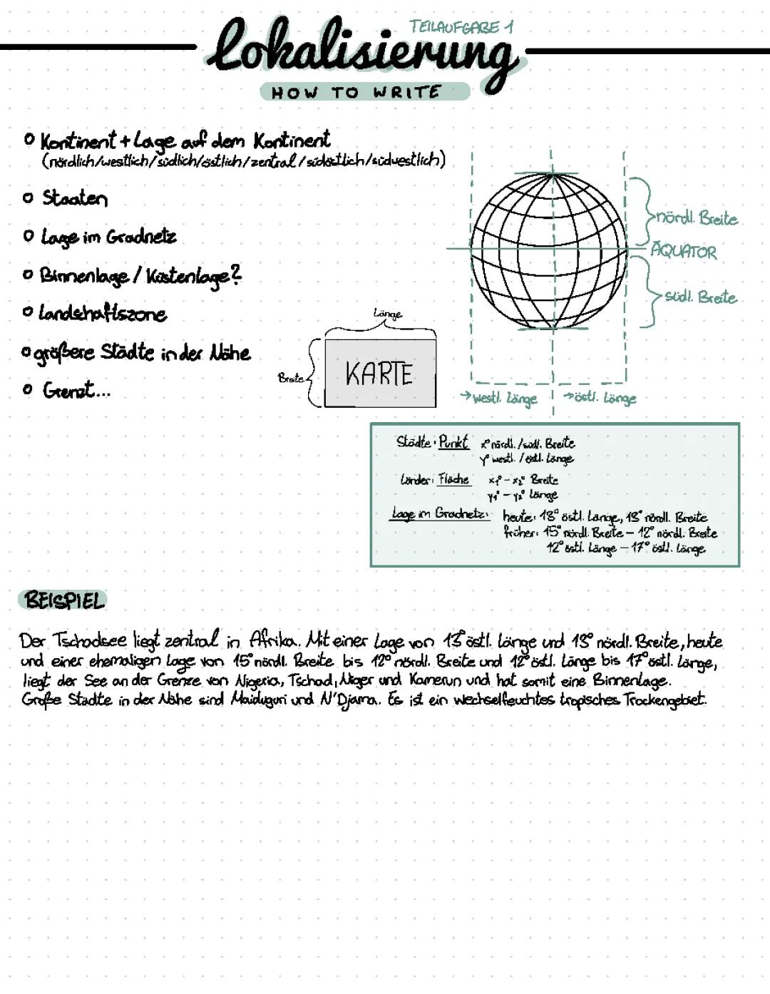 Lokalisierung in der Erdkunde - Verständlich erklärt