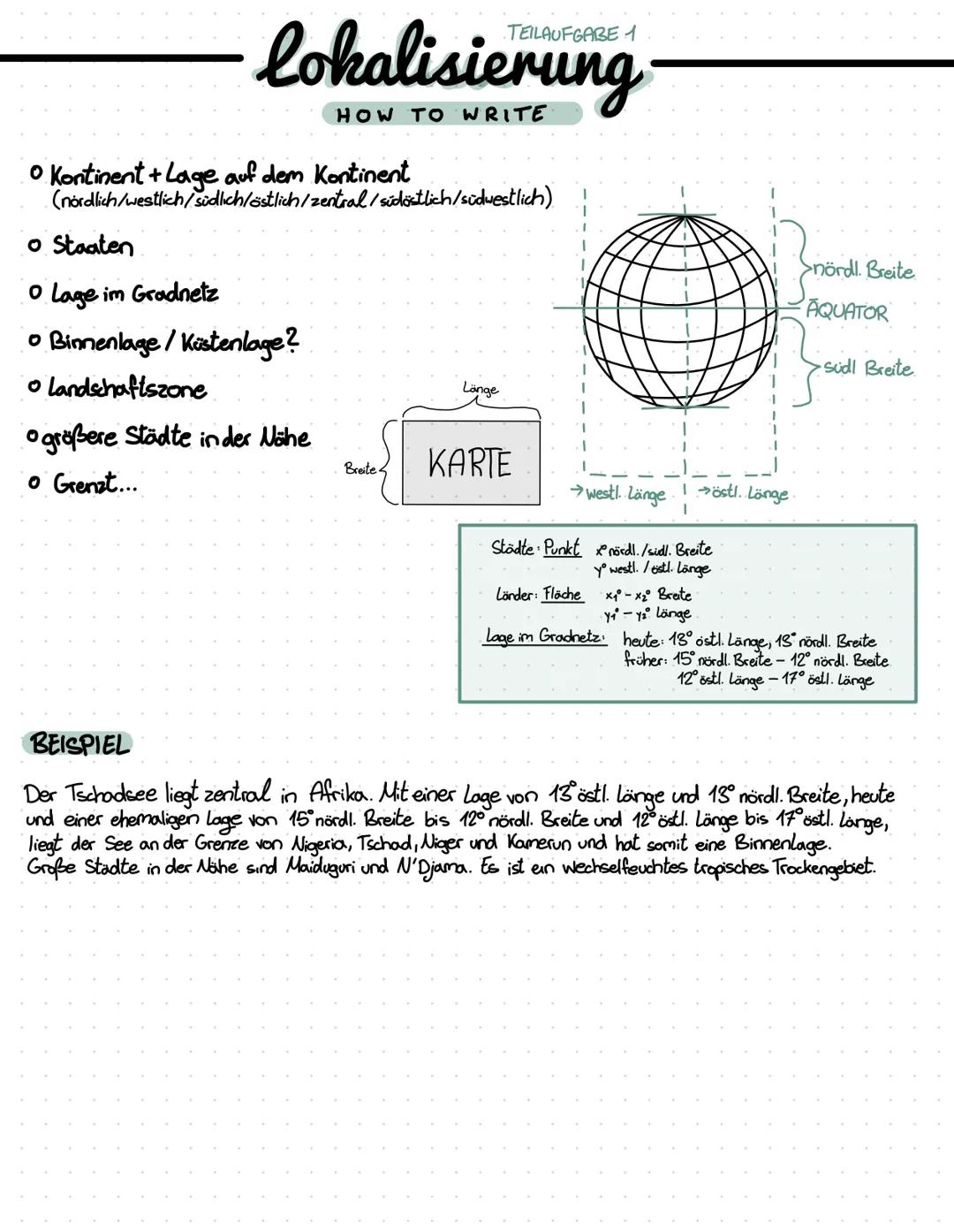 lokalisierung
HOW TO WRITE
0 Kontinent + Lage auf dem Kontinent
(nördlich/westlich/südlich/östlich/zentral/südöstlich/südwestlich)
o Staaten