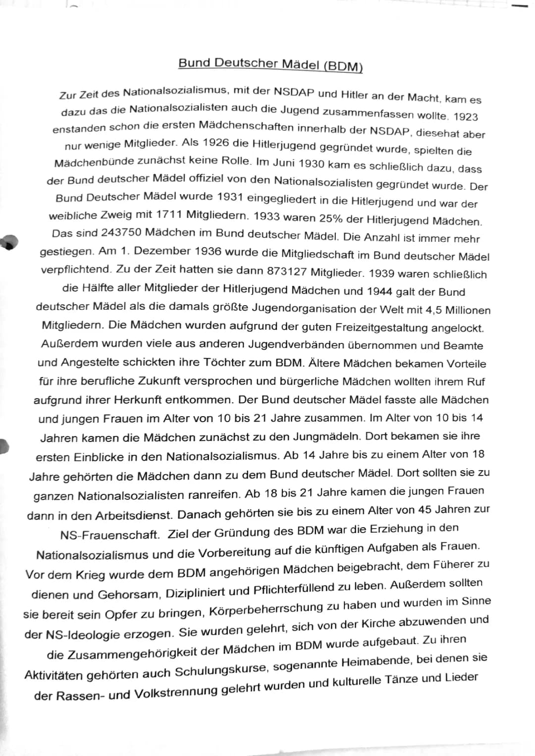 BUND DEUTSCHER MÄDEL