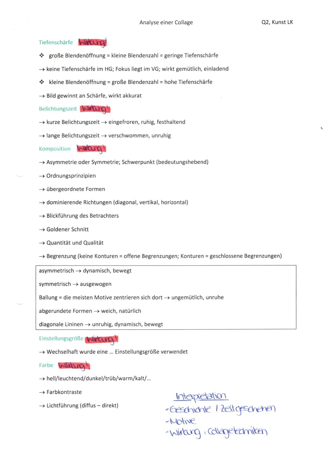 Einleitung:
Daten zum Künstler & zum Werk
Analyse einer Collage
Künstler, Titel, Enstehungsjahr, Material, Maße/Größe, Standort
Erster Eindr